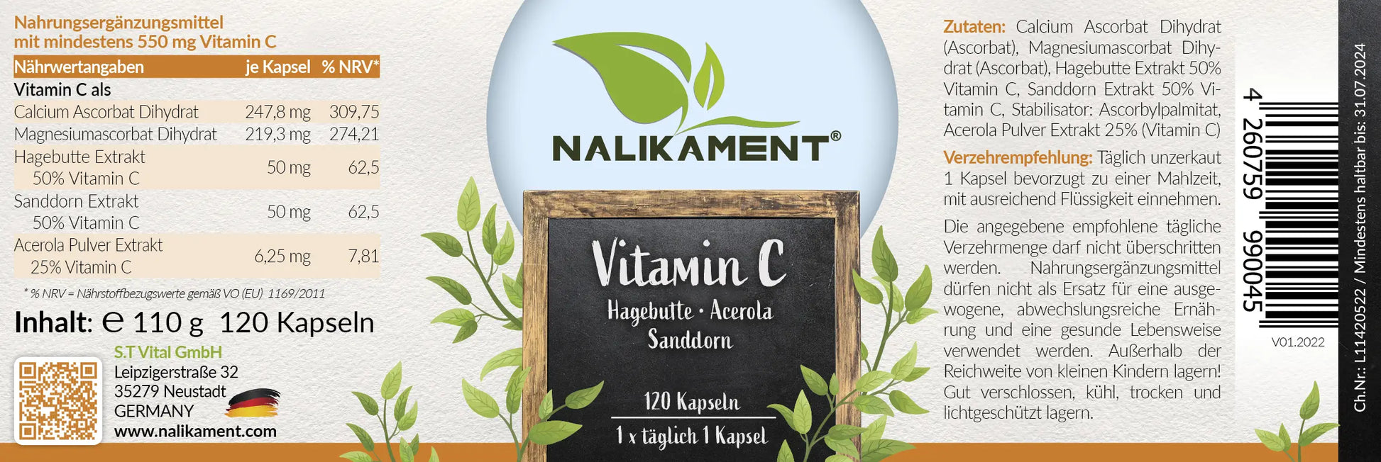 Dieses Nahrungsergänzungsmittel mit Vitamin C von Nalikament unterstützt Ihre Abwehrkräfte und beugt Vitamin-C-Mangel vor, damit Sie gesund und vital bleiben - und noch viele weitere Dinge!