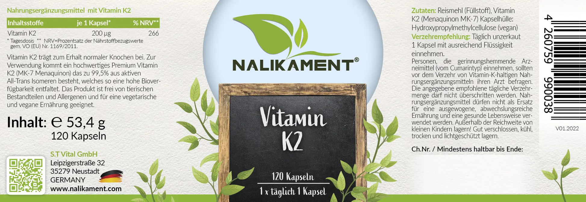 Dieses Nahrungsergänzungsmittel mit Vitamin K2 von Nalikament unterstützt die Gesundheit Ihrer Knochen und Ihres Herzens und verbessert die Calciumaufnahme, damit Sie sich gesund und fit fühlen können - und jede Menge weitere Vorteile!